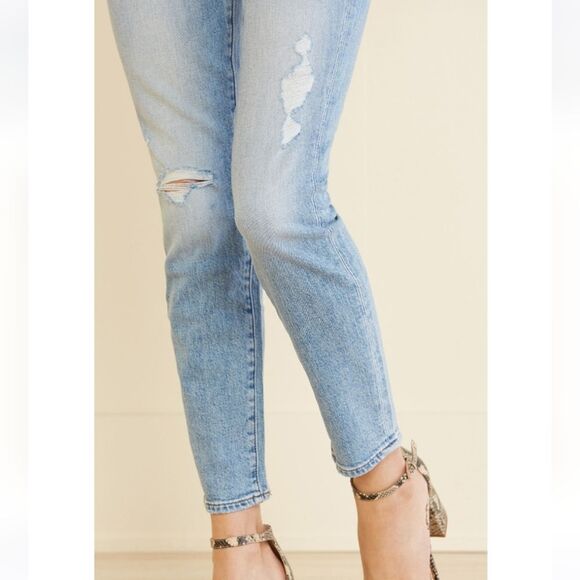 7 for all mankind High Waist Ankle Skinny Destroy Jeans Size 28 - Picture 3 of 8